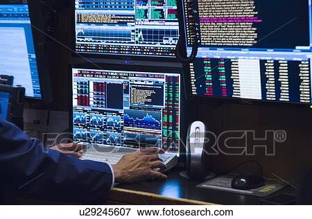 Stock Trader Working On Computer Stock Photo U29245607 Fotosearch