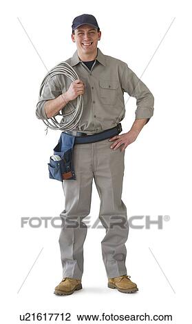 Studio portrait of electrician View Large Photo Image Stock Image - Studio portrait of electrician. Fotosearch
