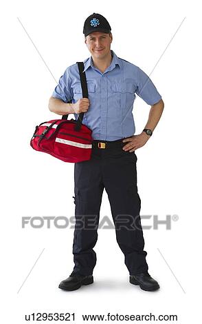 Studio portrait of emergency medical technician View Large Photo Image Stock Image - Studio portrait of emergency medical technician. Fotosearch