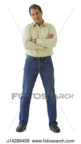 Stock Photo - Studio portrait of mature man. Fotosearch