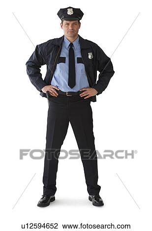 Studio portrait of police officer View Large Photo Image Stock Image - Studio portrait of police officer. Fotosearch