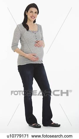 Studio portrait of pregnant woman View Large Photo Image Stock Image - Studio portrait of pregnant woman. Fotosearch