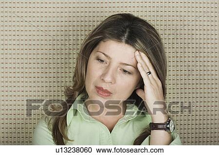 Studio portrait of senior woman with headache View Large Photo Image Stock Image - Studio portrait of senior woman with headache. Fotosearch