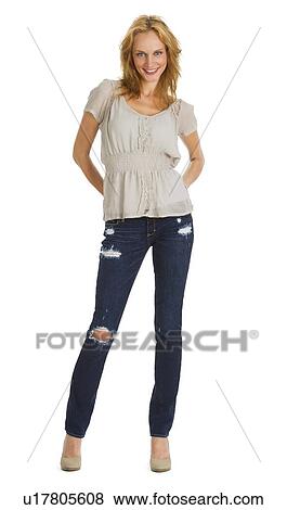 Studio portrait of young woman View Large Photo Image Stock Photo - Studio portrait of young woman. Fotosearch