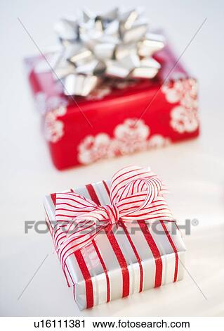 Studio Shot christmas gifts View Large Photo Image Stock Image - Studio Shot christmas gifts. Fotosearch