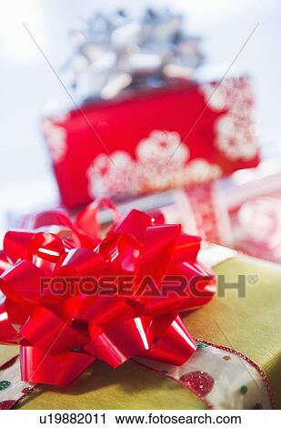 Studio Shot christmas gifts View Large Photo Image Stock Image - Studio Shot christmas gifts. Fotosearch