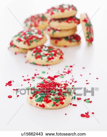 Studio Shot of christmas cookies with sprinkles View Large Photo Image Stock Image - Studio Shot of christmas cookies with sprinkles. Fotosearch