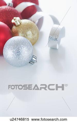 Studio shot of Christmas ornaments View Large Photo Image Stock Photography - Studio shot of Christmas ornaments. Fotosearch