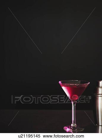 Stock Photography - Studio shot of cocktail in martini glass. Fotosearch