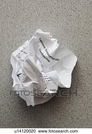 Stock Image - Studio shot of crumpled document. Fotosearch