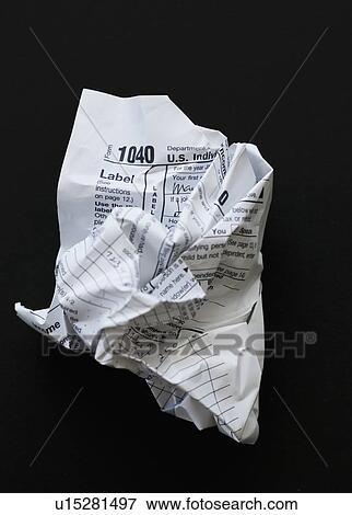 Stock Photo - Studio shot of crumpled document. Fotosearch