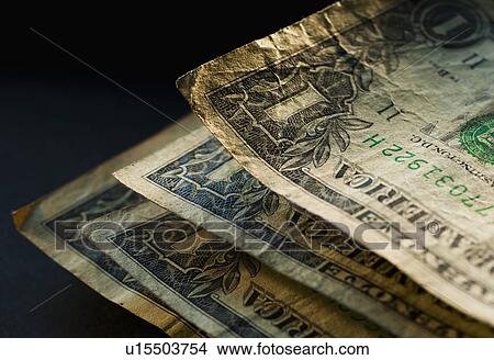 Picture - Studio shot of old dollar notes. Fotosearch