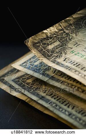 Studio shot of old dollar notes View Large Photo Image Stock Image - Studio shot of old dollar notes. Fotosearch