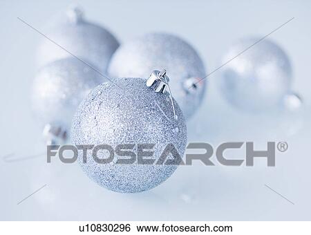 Studio shot of silver Christmas ornament View Large Photo Image Stock Photograph - Studio shot of silver Christmas ornament. Fotosearch
