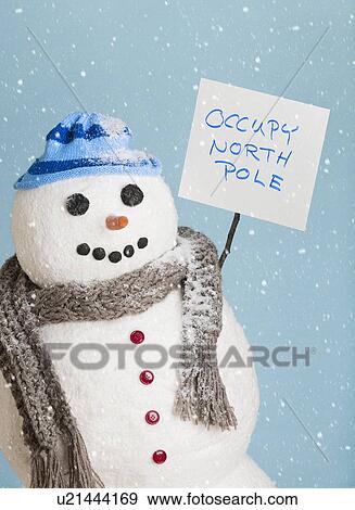 Stock Photo - Studio Shot of snowman. Fotosearch