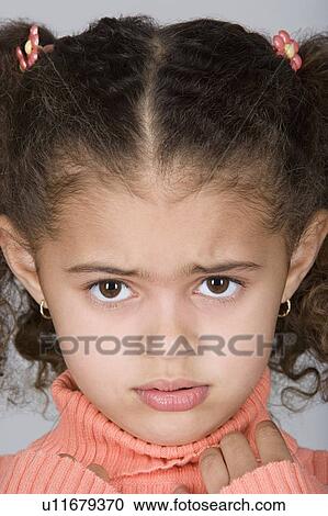 Studio shot portrait of girl, close-up View Large Photo Image Stock Image - Studio shot portrait of girl, close-up. Fotosearch