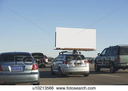 Traffic and blank billboard View Large Photo Image Stock Photograph - Traffic and blank billboard. Fotosearch