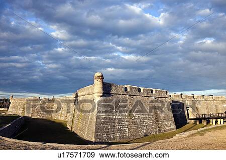 Stock Photo - USA, Florida, St. Augustine, Ancient fort. Fotosearch