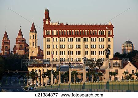 USA, Florida, St. Augustine Cathedral View Large Photo Image Stock Photo - USA, Florida, St. Augustine Cathedral. Fotosearch
