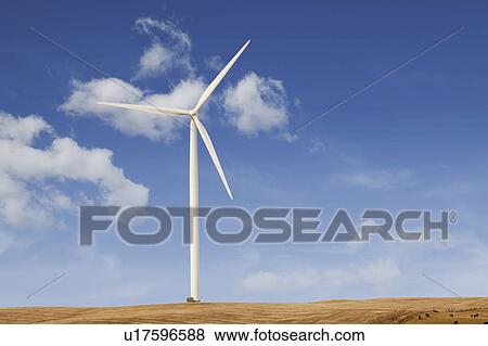 USA, Iowa, Latimer, Wind turbine View Large Photo Image Stock Photo - USA, Iowa, Latimer, Wind turbine. Fotosearch