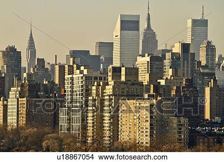 USA, New York, New York City, Manhattan, Skyline at dawn View Large Photo Image Picture - USA, New York, New York City, Manhattan, Skyline at dawn. Fotosearch