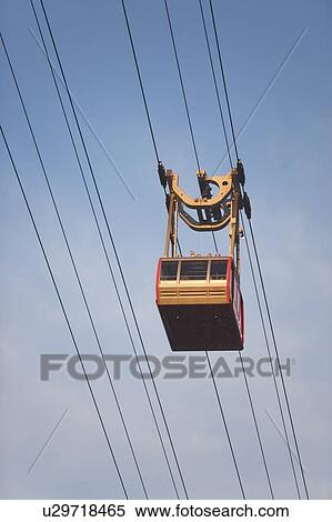 USA, New York, New York City, Manhattan, Overhead cable car against blue sky View Large Photo Image Stock Photography - USA, New York, New York City, Manhattan, Overhead cable car against blue sky. Fotosearch