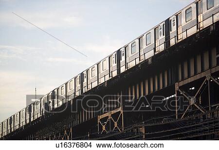USA, New York State, New York City, low angle view of train View Large Photo Image Picture - USA, New York State, New York City, low angle view of train. Fotosearch