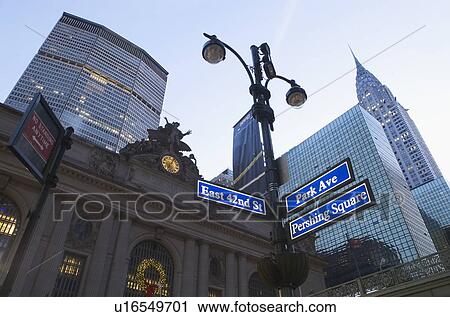 USA, New York State, New York City, low angle view of Grand Central Station and Met Life Building in distance View Large Photo Image Stock Image - USA, New York State, New York City, low angle view of Grand Central Station and Met Life Building in distance. Fotosearch