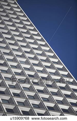 Stock Photo - USA, New York State, New York City, low angle view of skyscraper. Fotosearch