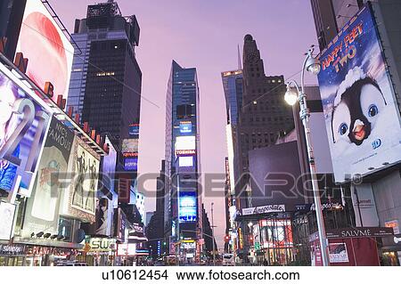 Usa, New York State, New York City, Times Square, cityscape at dusk View Large Photo Image Picture - Usa, New York State, New York City, Times Square, cityscape at dusk. Fotosearch