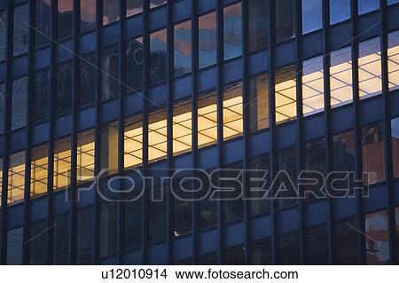 Picture - USA, New York state, New York city, close-up of office building. Fotosearch