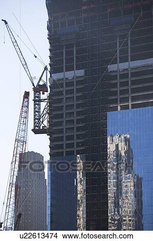 Usa, New York State, New York City, view of skyscraper construction View Large Photo Image Picture - Usa, New York State, New York City, view of skyscraper construction. Fotosearch