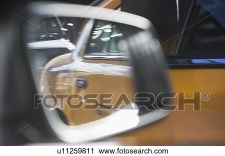 USA, New York state, New York city, close-up of taxi side-view mirror View Large Photo Image Stock Image - USA, New York state, New York city, close-up of taxi side-view mirror. Fotosearch