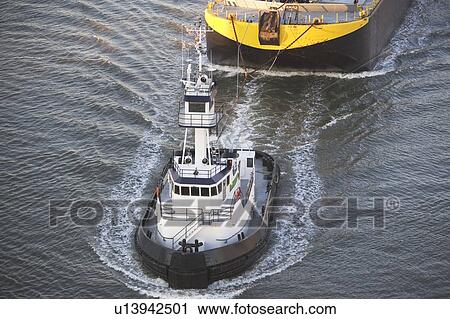 USA, New York state, New York city, high angle view on tugboat View Large Photo Image Stock Image - USA, New York state, New York city, high angle view on tugboat. Fotosearch