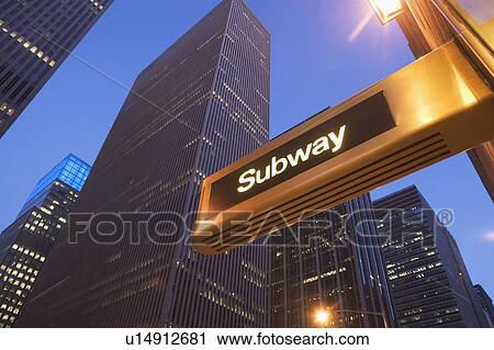 Stock Image - USA, New York State, New York City, subway station at 6th avenue. Fotosearch