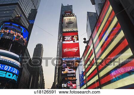 Stock Image - USA, New York State, New York City, Times Square. Fotosearch