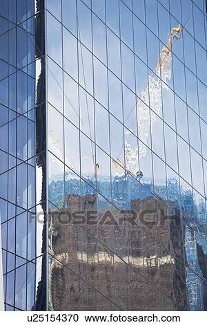 Usa, New York State, New York City, glass reflection in skyscraper building View Large Photo Image Stock Image - Usa, New York State, New York City, glass reflection in skyscraper building. Fotosearch