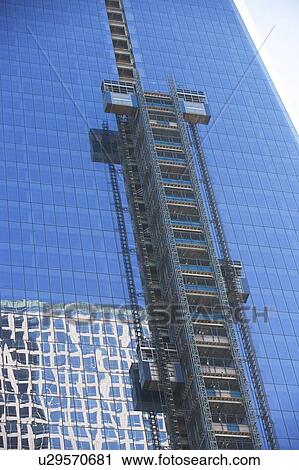 Stock Image - Usa, New York State, New York City, view of skyscraper construction. Fotosearch
