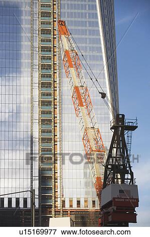 Usa, New York State, New York City, view of skyscraper construction View Large Photo Image Stock Photo - Usa, New York State, New York City, view of skyscraper construction. Fotosearch