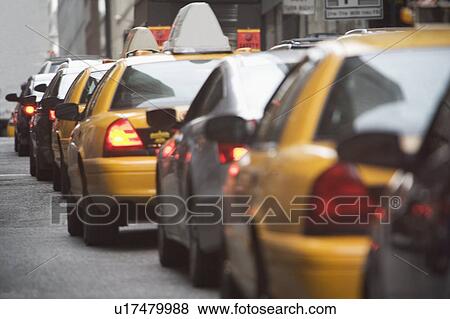 Stock Photo - USA, New York State, New York City, city traffic. Fotosearch