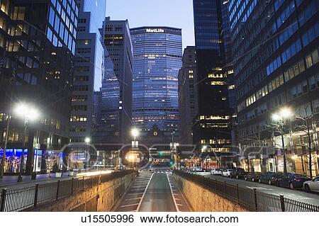 USA, New York State, New York City, city street with Met Life Building in distance View Large Photo Image Stock Photograph - USA, New York State, New York City, city street with Met Life Building in distance. Fotosearch