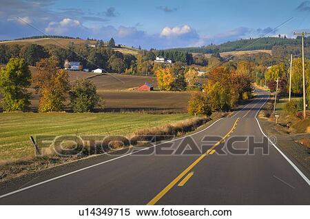 USA, Oregon, Polk County, Rural farm scene View Large Photo Image Stock Photography - USA, Oregon, Polk County, Rural farm scene. Fotosearch