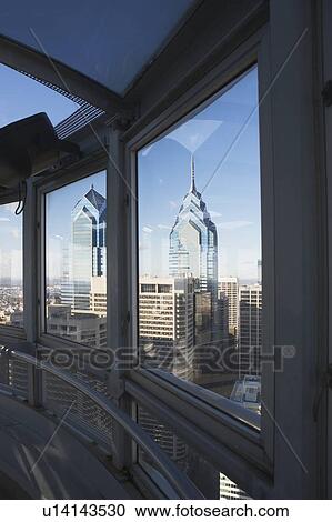 USA, Pennsylvania, Philadelphia, view through window on skyscrapers View Large Photo Image Stock Image - USA, Pennsylvania, Philadelphia, view through window on skyscrapers. Fotosearch