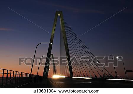 Picture - USA, South Carolina, Charleston, Arthur Ravenel Jr. Bridge. Fotosearch