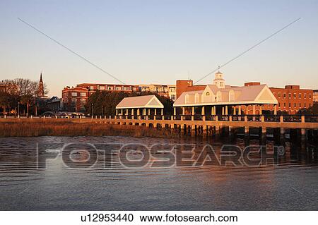 USA, South Carolina, Charleston, Pier at sunrise View Large Photo Image Stock Image - USA, South Carolina, Charleston, Pier at sunrise. Fotosearch