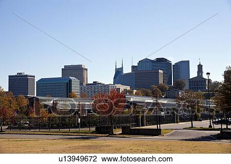 Stock Image - USA, Tennessee, Nashville, Downtown. Fotosearch