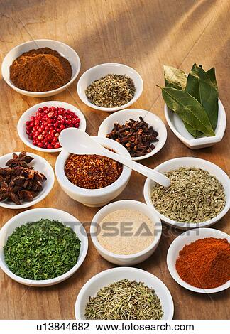 Stock Image - Variety of spices. Fotosearch