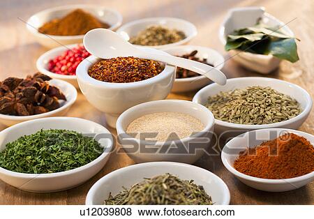Variety of spices View Large Photo Image Stock Photo - Variety of spices. Fotosearch