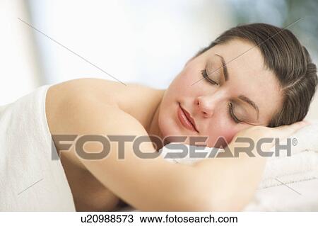 Woman relaxing in spa View Large Photo Image Stock Image - Woman relaxing in spa. Fotosearch