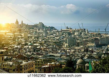 Aerial view of coastal city View Large Photo Image Stock Image - Aerial view of coastal city. Fotosearch